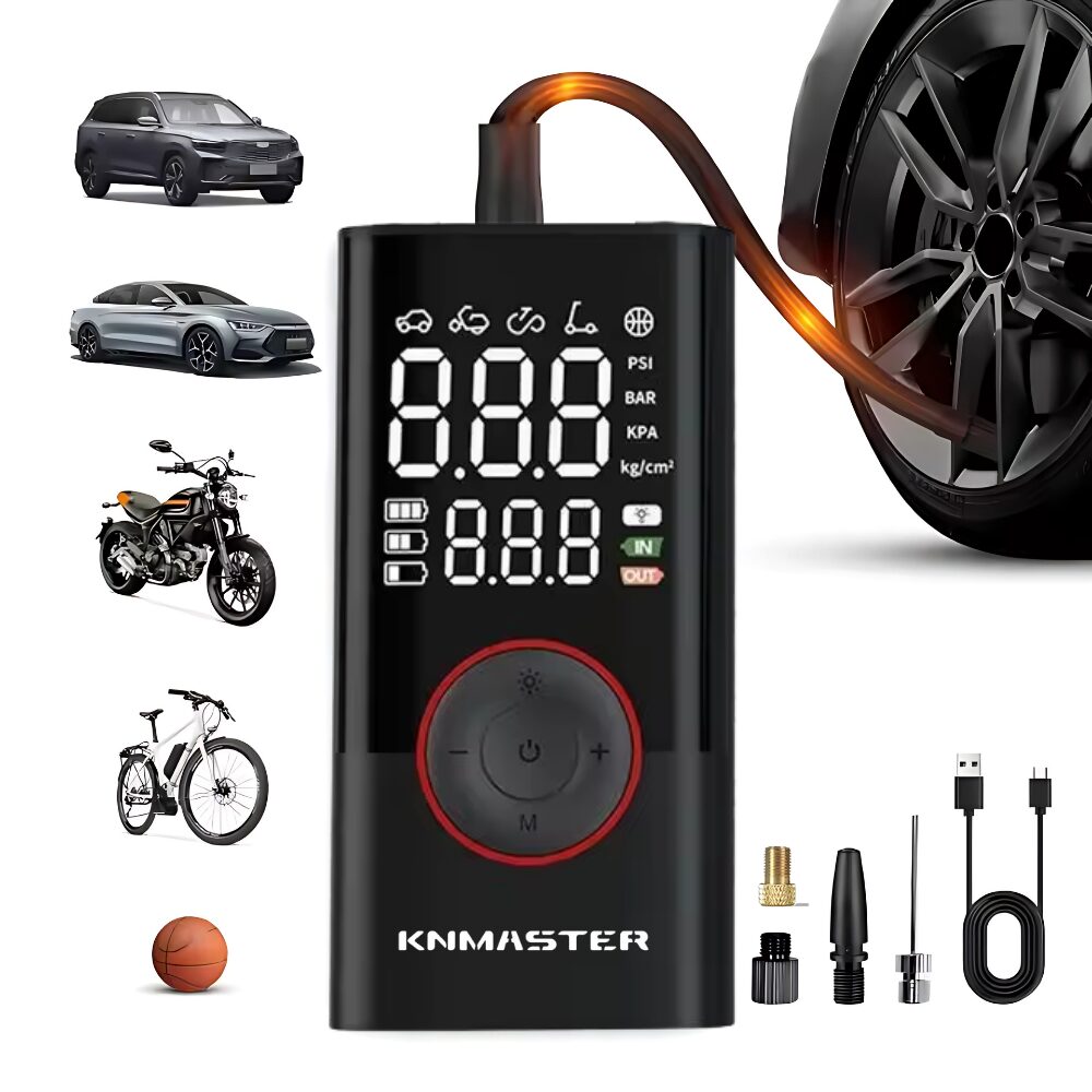 KNMASTER LP200 – 150 PSI DİJİTAL GÖSTERGELİ ŞARJLI HAVA POMPASI